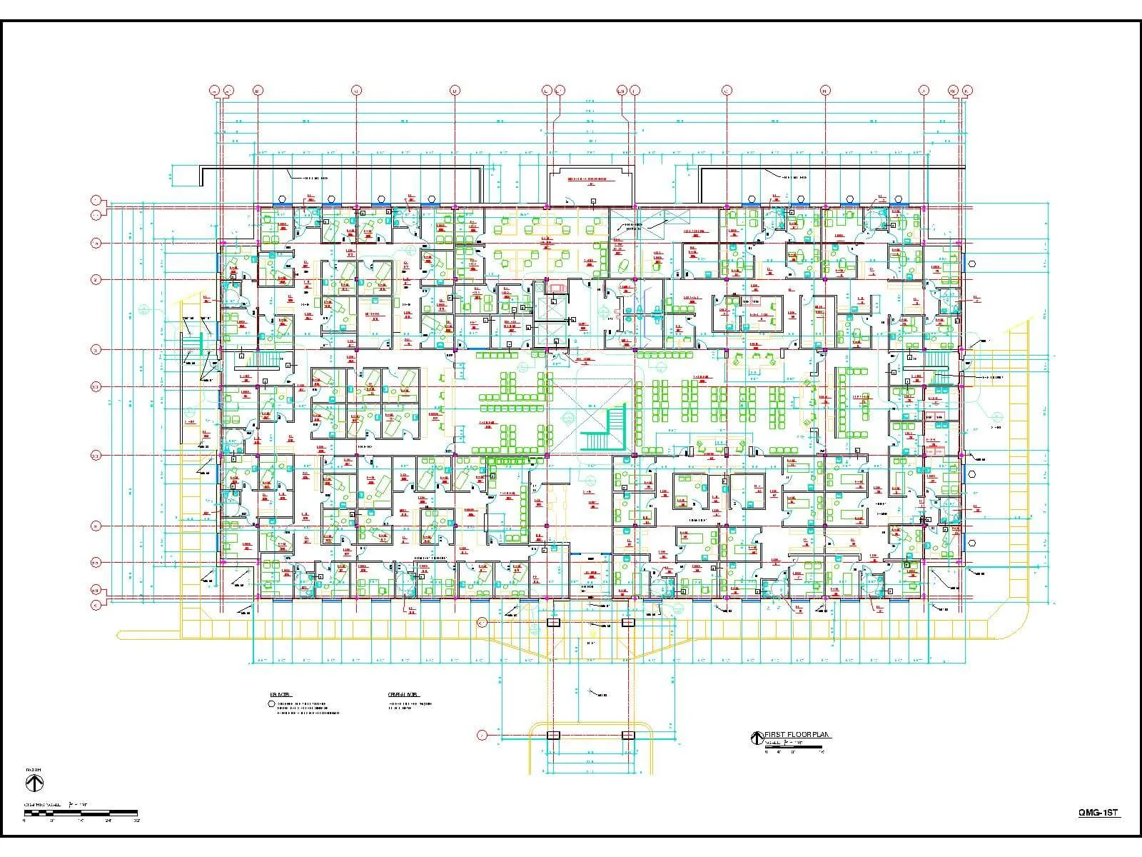 First-floor architectural plan — delivered CAD