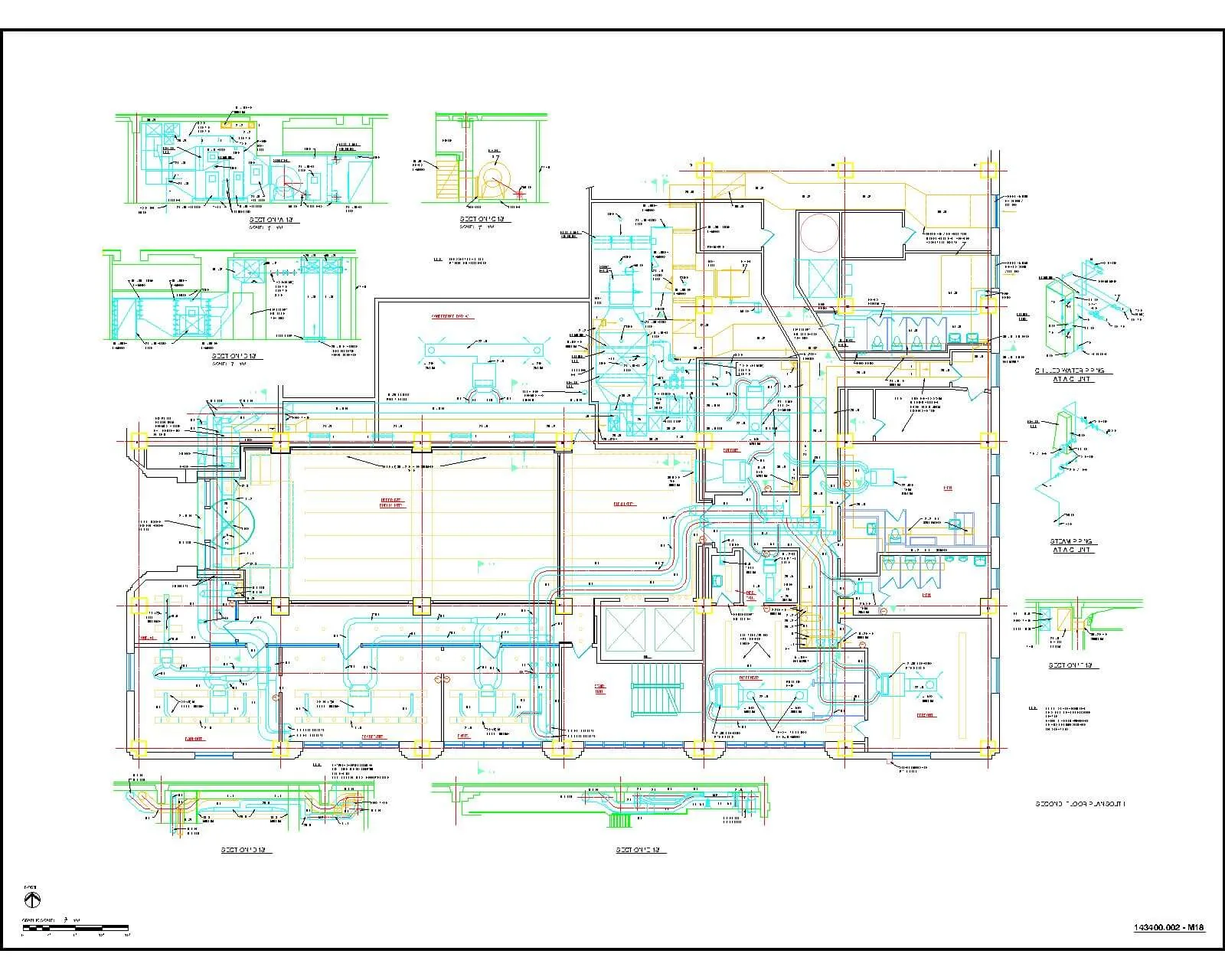 Mechanical plan and sections — delivered CAD